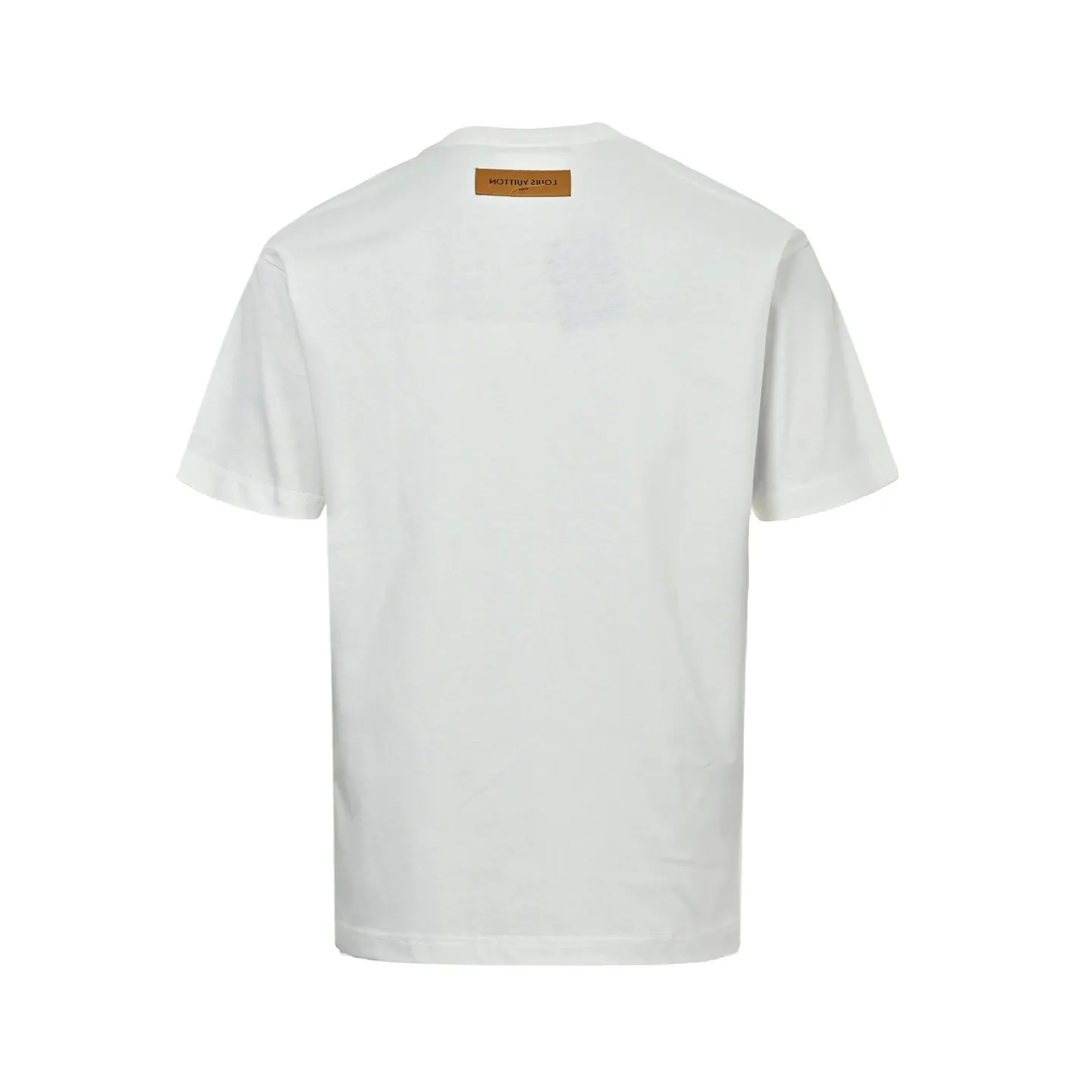 Louis Vuitton/Louis Vuitton hem graffiti checkerboard print short sleeves